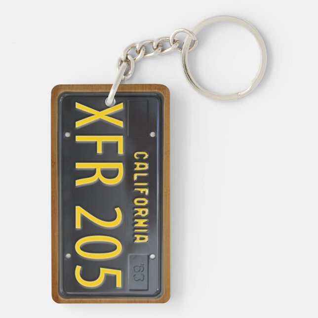 California 1963 License Plate Keychain CUSTOM (Back)