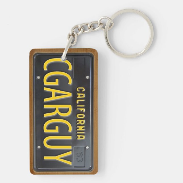 California 1963 License Plate Keychain CUSTOM (Back)