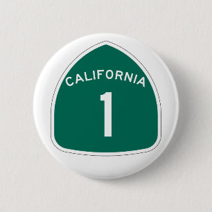 California 1 6 cm round badge