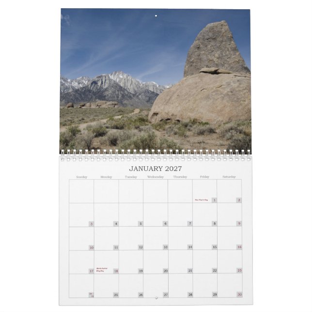 California 2012 Calendar (Jan 2027)