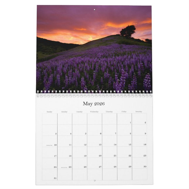 California - 2016 Calendar (May 2026)