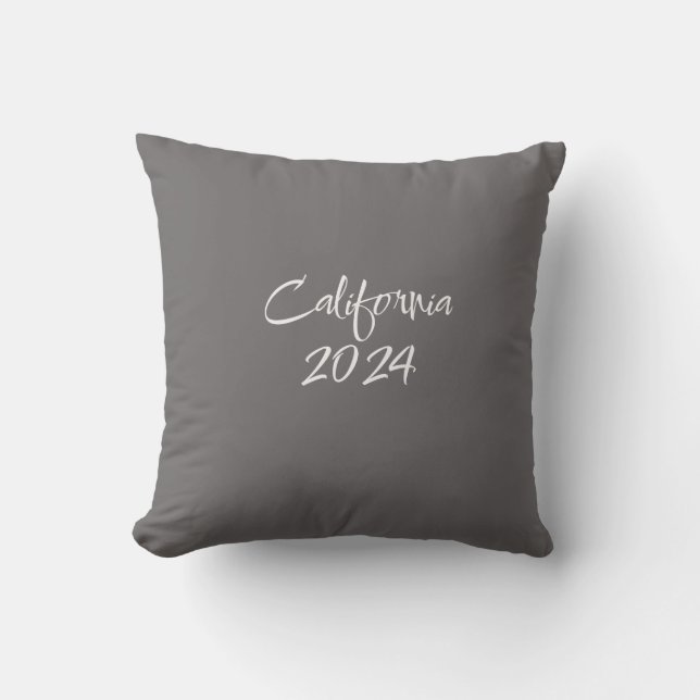 california 2024 grey pillow for this 2024 summer (Front)