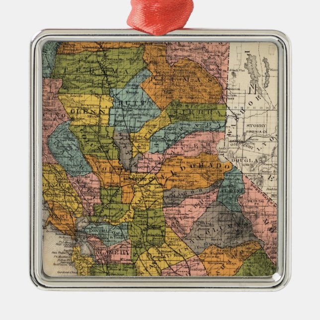 California 4 metal tree decoration (Front)