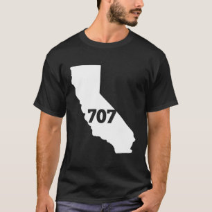California 707 Area Code T-Shirt