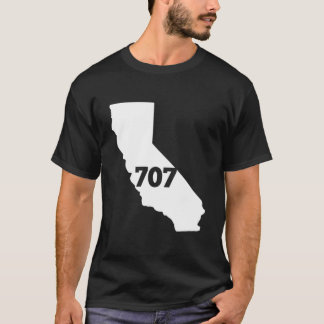 California 707 Area Code T-Shirt