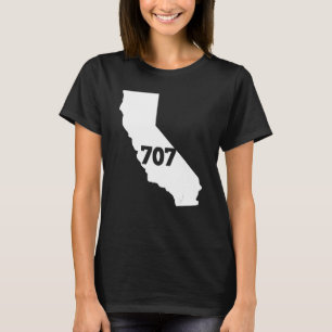 California 707 Area Code T-Shirt