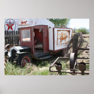California Abandoned Barq's Truck Poster