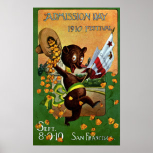 California Admission Day Festival Bear Poster