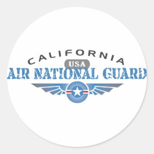 California Air National Guard Classic Round Sticker