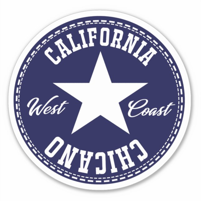 California all star Chicano Decal Sticker (Front)