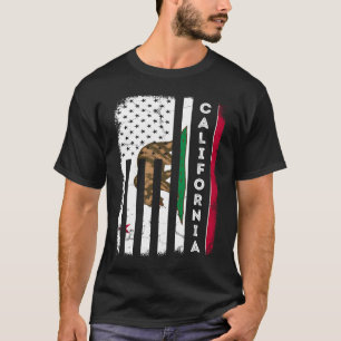 California American Flag Home State of California T-Shirt