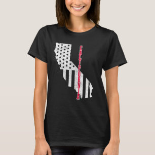 California American Flag Map Pride Patriotic 4th O T-Shirt