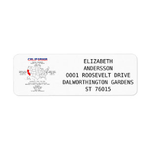 California American state on a map and useful info