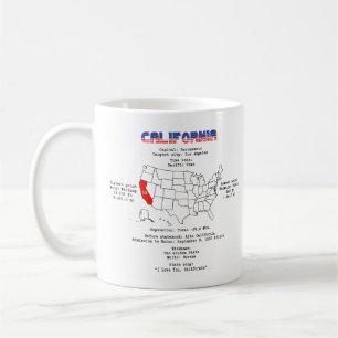 California American state on a map and useful info Coffee Mug