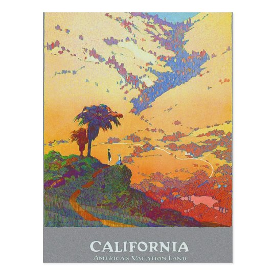 California America's Vacation Land Postcard
