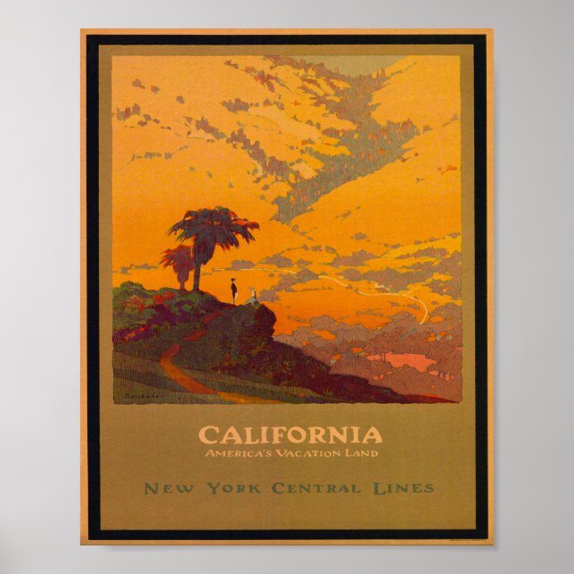 California, America's Vacation Land Vintage Poster (Front)