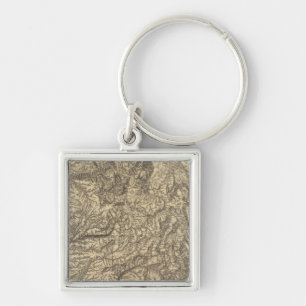 California and Nevada 4 Key Ring