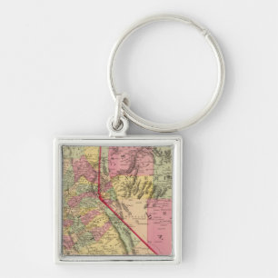 California and Nevada 5 Key Ring