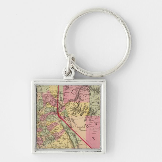 California and Nevada 5 Key Ring (Front)