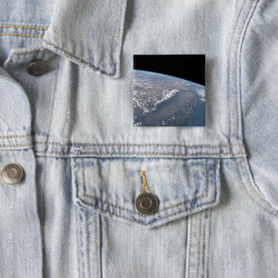California And Nevada As Seen From Space. 15 Cm Square Badge