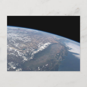 California And Nevada As Seen From Space. Postcard