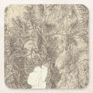 California and Nevada Square Paper Coaster