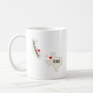 California and Texas long distance relationships Coffee Mug
