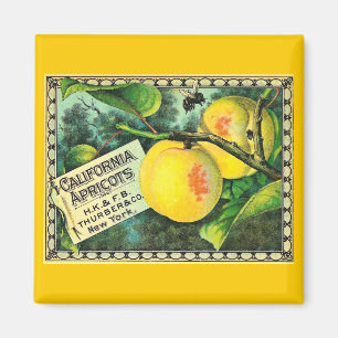California Apricots - Vintage Crate Label Magnet