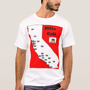 California Area Codes Tee