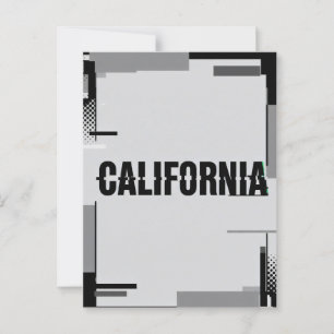 California Art Print – Unique Lettering Postcard