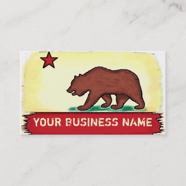 California artistic state flag custom cards (Front)