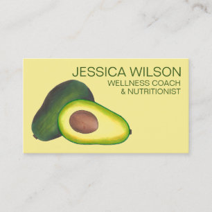 California Avocado Vegetarian Vegan Chef Nutrition Business Card