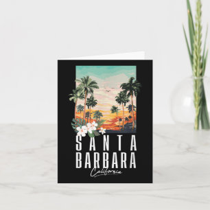 California Beach Aesthetic Santa Barbara Palm Tree Card