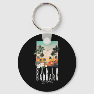 California Beach Aesthetic Santa Barbara Palm Tree Key Ring