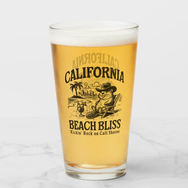 California Beach Bliss on Cali Shores Glass (Front Filled)