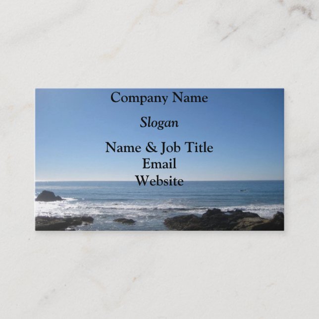 California Beach Dual Sided Business Cards (Front)