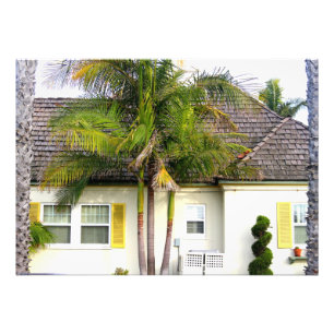 california beach house photo print