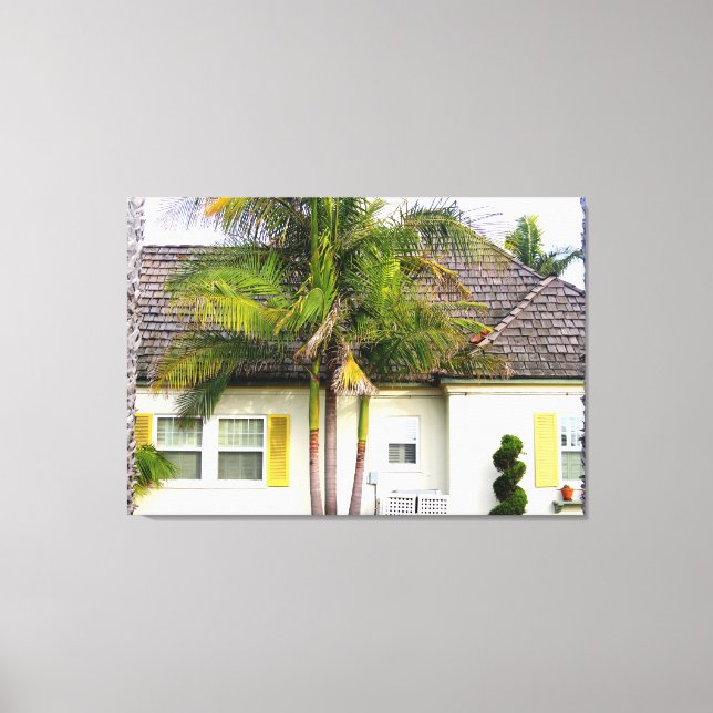 california beach house wrapped canvas (Front)