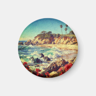 California Beach Impressionist Coastal Art Magnet