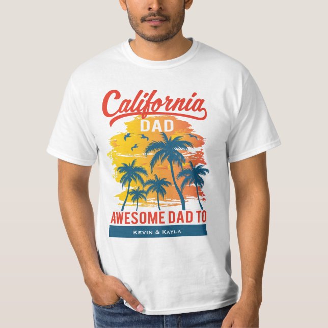 California Beach Life Dad T-Shirt (Front)