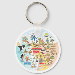 California Beach Life Key Ring