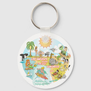 California Beach Life Key Ring