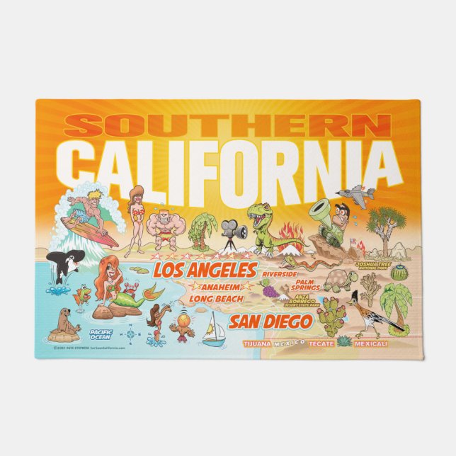 California Beach Paradise Doormat (Front)
