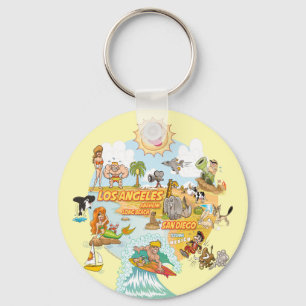 California Beach Paradise Key Ring