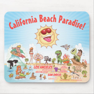 California Beach Paradise Mouse Mat