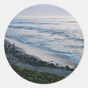 California Beach Sunset Custom La Jolla Stickers