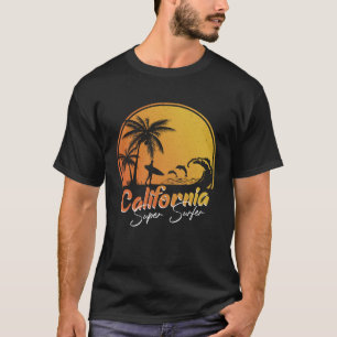 California beach surfing USA woman men children 2 T-Shirt