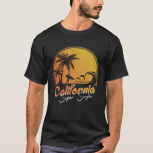 California beach surfing USA woman men children 2 T-Shirt