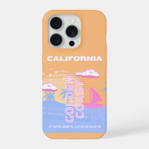 California, Beach, Travel Art iPhone 15 Pro Case