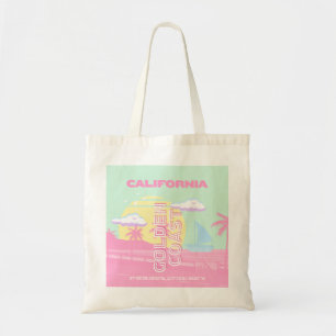 California, Beach, Travel Art, Preppy Tote Bag